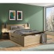 Wooden Bed with Storage Spaces (EW)5