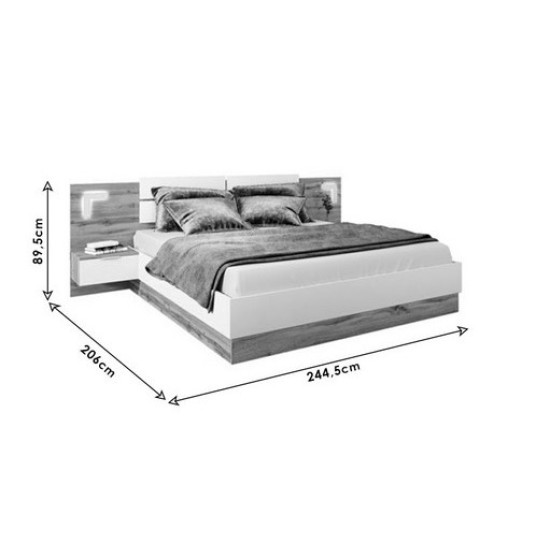 Wooden Bed with Storage Space (PK)10